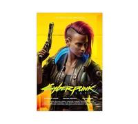 HACERR Cyberpunk 2077 V Poster Canvas Poster Bedroom Decor Landscape Office Room Decor Gift 20x30inch(50x75cm)
