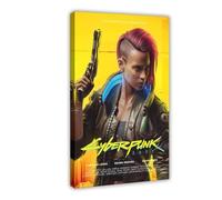 HACERR Cyberpunk 2077 V Poster Canvas Poster Wall Art Decor Print Picture Paintings for Living Room Bedroom Decoration 08x12inch(20x30cm)