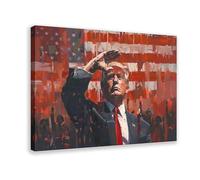 HACERR Donald J. Trump-Porträt Auf Leinwand Gedruckt Canvas Poster Wall Art Decor Print Picture Paintings for Living Room Bedroom Decoration 08x12inch(20x30cm)