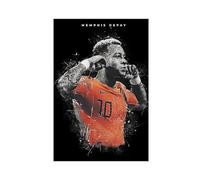 HACERR Memphis Depay, Celebration, Graphic 4K 24 X 36 Inch Poster Canvas Poster Wall Art Decor Print Picture Paintings for Living Room Bedroom Decoration 12x18inch(30x45cm)