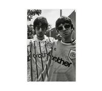 HACERR Oasis, Black And White, Man City, Vintage Poster Canvas Poster Bedroom Decor Landscape Office Room Decor Gift 12x18inch(30x45cm)
