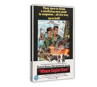 HACERR Where Eagles Dare 1968 Film POSTER PRINT Canvas Poster Wall Art Decor Print Picture Paintings for Living Room Bedroom Decoration 08x12inch(20x30cm)