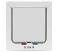 Hachacha Cat Door Flap for Exterior/Interior Door, Size L | Easy DIY Install on Doors, Windows or Walls, Durable & Weatherproof, Quiet Magnetic Flap, Security Lock