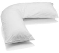 Hachette] 100% EGYPTIAN COTTON 200 THREAD COUNT WHITE V SHAPED PLAIN DYED BACK & NECK SUPPORT ORTHOPEDIC NURSING PREGNANCY FEEDING PILLOWCASE CUSHION COVER