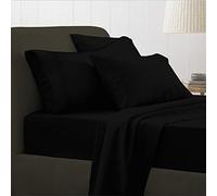 Hachette] 3PC 200TC [PLAIN BLACK/KING SIZE] 100% EGYPTIAN COTTON DUVET COVER BEDDING BED DUVET SET WITH PILLOWCASES 200 THREAD COUNT