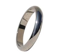Hachfeld Pure Titanium Ring 3.3mm Personalized Fashion Original High Grade wedding Couple Ring Handmade fine Polishing, Non oxidizing, Non rusting, Non fading, Corrosion resistant Ring (0) (Titanium