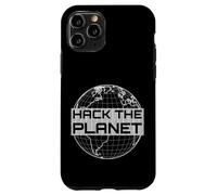 Hack the Planet - Blue Globe Design for Computer Hackers Case for iPhone 11 Pro