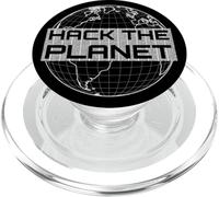 Hack the Planet - Blue Globe Design for Computer Hackers PopSockets PopGrip for MagSafe