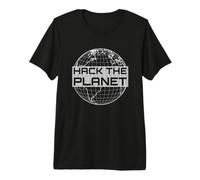 Hack The Planet - Blue Globe Design for Computer Hackers Premium T-Shirt