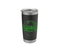 Hack the Planet - Green Globe Design for Computer Hackers Stainless Steel Insulated Tumbler