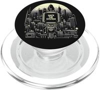 Hack the System Society Network Computer Cyberpunk Vaporwave PopSockets PopGrip for MagSafe