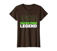 Hackathon Legend Web Design Software Developer Informatics T-Shirt, Women, Brown, X-Large