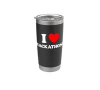 Hackathon Love Funny Hack Con Event Hacking Code Contest Fan Stainless Steel Insulated Tumbler