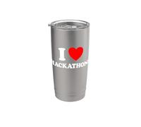 Hackathon Love Funny Hack Con Event Hacking Code Contest Fan Stainless Steel Insulated Tumbler