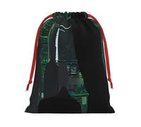 Hacker Attack -Print Drawstring Gifts Bags L Size - Soft Flannel Fabric Reusable For Wedding Party Favors Gifts Packaging