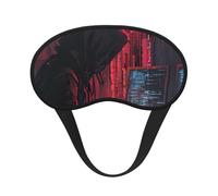 Hacker Attack Print Fashion Sleep Eye Mask for Men Women, 100% Blackout Eye Mask, Soft Covering Strong Light, Suitable for Travel/Yoga/Nap