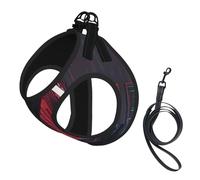 Hacker Attack Print Harness Leash Set For Cat Dog, Reflective Adjustable Escape-Proof Vest Lead With Soft Breathable Mesh, For Small Pets And Kitten Puppy
