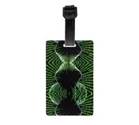 Hacker Attack Print Luggage Tags with Full Back Privacy Cover - Bright Suitcase Identifier for Travel, Cruise & More