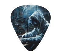 Hacker Attack Print Organizer Storage Box Different Thickness Guitar Picks For Acoustic Guitar