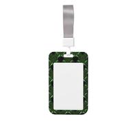Hacker Attack Printed Id Card Badge Holder with Neck Strap Waterproof Name Card Holder Plastic Vertical Sleeve Pocket