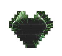 Hacker Attack Printed Jigsaw Puzzle 10.8x12.8 CM, Heart-Shaped Puzzle Challenging Game for Adults, Fun Decorative Wall Decor