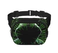 Hacker Attack Unisex Adjustable Waist Square Double Layer Waist Pack for Outdoor Activities Travelling Running Hiking