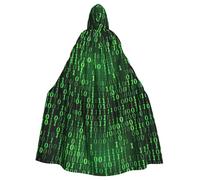 Hacker Era Print Adults Hooded Cloak, Halloween Robe Hooded Cape Witch Wizard Cosplay Costumes For Men Women