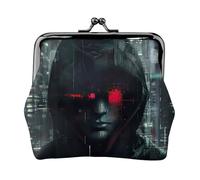 hacker era Print Exquisite Versatile Kiss Lock Coin Purse Cute Small Zipper Wallet for Coins Cards