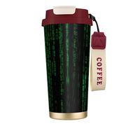 Hacker Era Print Insulated Coffee Mug, 316 Stainless Steel Vacuum Travel Cup, Keep Hot And Cold