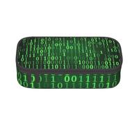 Hacker Era Print Pencil Case for Girls Boys, Large Capacity Pencil Case Pouch with 3 Compartment, Stationery Storage Organizer for Women Men Adults School Office College Students