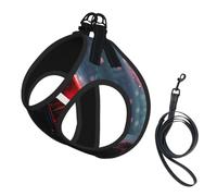 Hacker Era Print Pet Vest Harnesses Leash Set Reflective Puppy Vest Dogs Walking Training Dog Harness