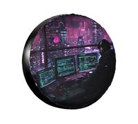 Hacker Era Print Tire Covers Spare For Trailers, Universal Wheel Suitable For Various Vehicles