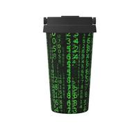 Hacker Era Print Travel Mug Coffee Cup Thermal Leakproof, Insulated Stainless Steel Flask Hot Cold Drinks Cup