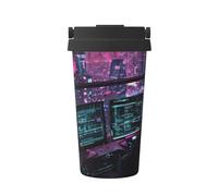 Hacker Era Print Travel Mug Coffee Cup Thermal Leakproof, Insulated Stainless Steel Flask Hot Cold Drinks Cup