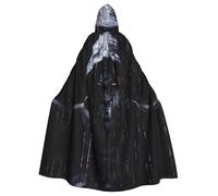 Hacker Era Printing 57.8 Inches Length Adult Vampire Hooded Cloak,Hooded Cloak For Halloween Role Playing With Tie