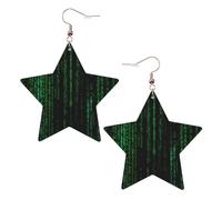 Hacker Era Women's Fashion Earrings, Celestial Dangle Earrings, Star Shape Jewelry for a Versatile