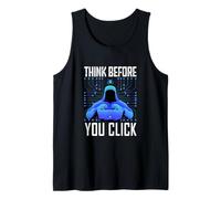 Hacker Hacking Programmer Linux Cybersecurity Data Coder AI Tank Top
