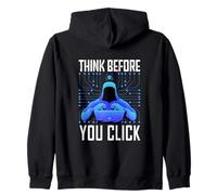 Hacker Hacking Programmer Linux Cybersecurity Data Coder AI Zip Hoodie