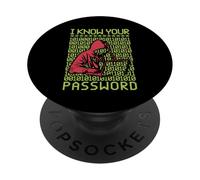 Hacker Hacking Programmer Linux Password Hacker Coder AI PopSockets Adhesive PopGrip