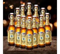 Hacker Pschorr M?nchner Gold German Helles Lager 500ml Bottles - 5.5% ABV (12 Pack)