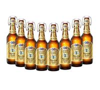 Hacker-Pschorr Münchner Gold German Helles Lager - 8 x 500ml Bottles | Premium Bavarian Munich Beer | Imported German Lager | 5.5% ABV