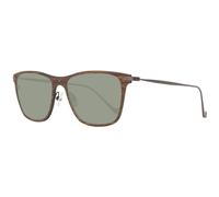 Hackett Bespoke Sunglasses Men's HSB863 HSB863 Rectangular Sunglasses 55, Dark Wood