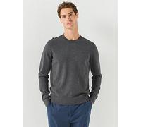 Hackett Essential Cotton Crew Knitted Jumper, Dark Grey, Size 2Xl, Men Dark Grey