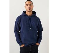 Hackett Heritage Essential Arch Logo Overhead Hoodie, Navy, Size S, Men Navy