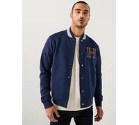 Hackett Heritage H Logo Varsity Bomber Jacket, Navy, Size L, Men Navy