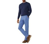Hackett London Men's Cott Linen Chino Trouser, Blue (Avio), 42W/30L