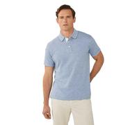 Hackett London Men's Cott Linen Filafil Polo, Blue (Chambray Blue), 3XL