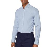 Hackett London Men's Essential Gingham Shirt, White (White/Blue), S