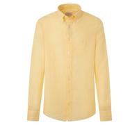 Hackett London Mens Garment Dye Linen B Shirt, Yellow (Yellow), L UK