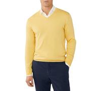 Hackett London Men's GMD Merino Silk V NCK Knitwear, Yellow (Soft Yellow), S
